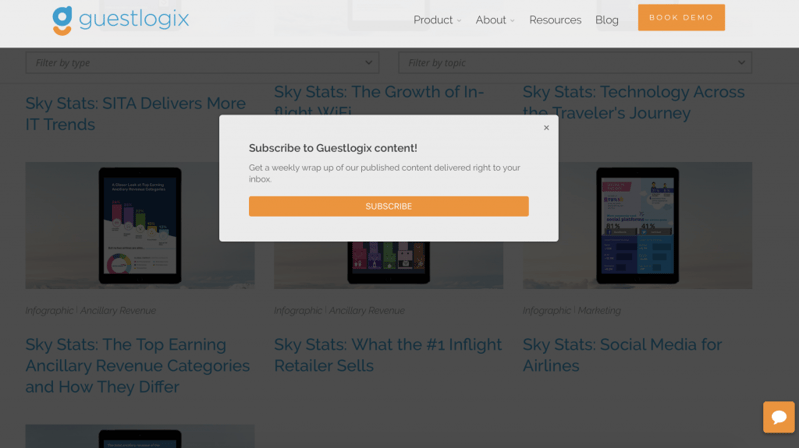 Clear and visible CTAs - Guestlogix example
